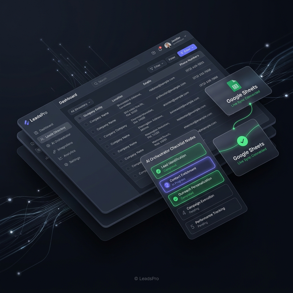 LeadsPro — AI-Powered Lead Generation CRM Dashboard
